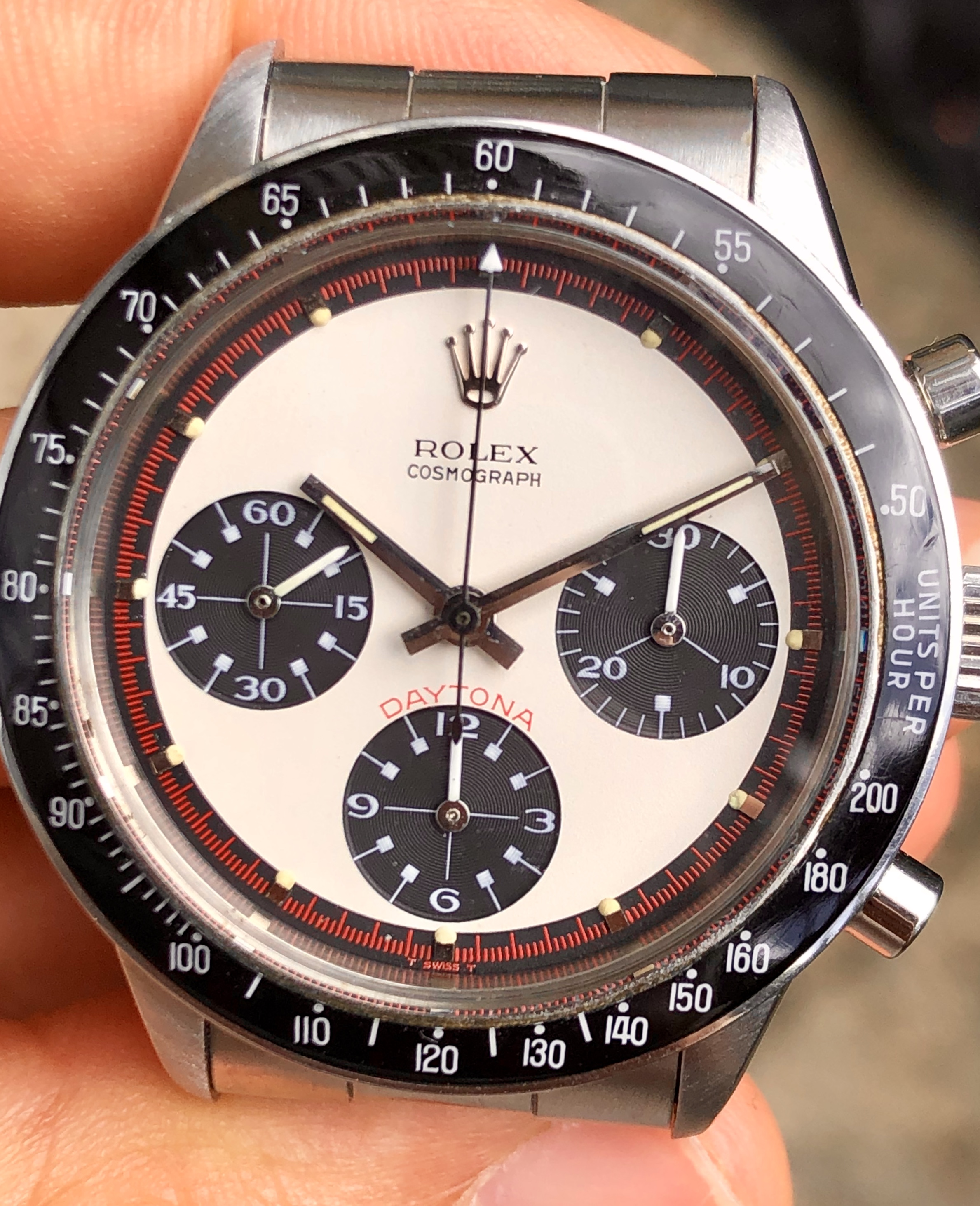 Rolex Daytona 6241 Paul Newman Tricolore Incredible Outer Track