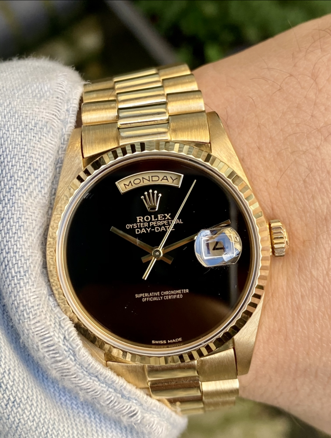 Rolex Day-Date Onyx 18238 With 