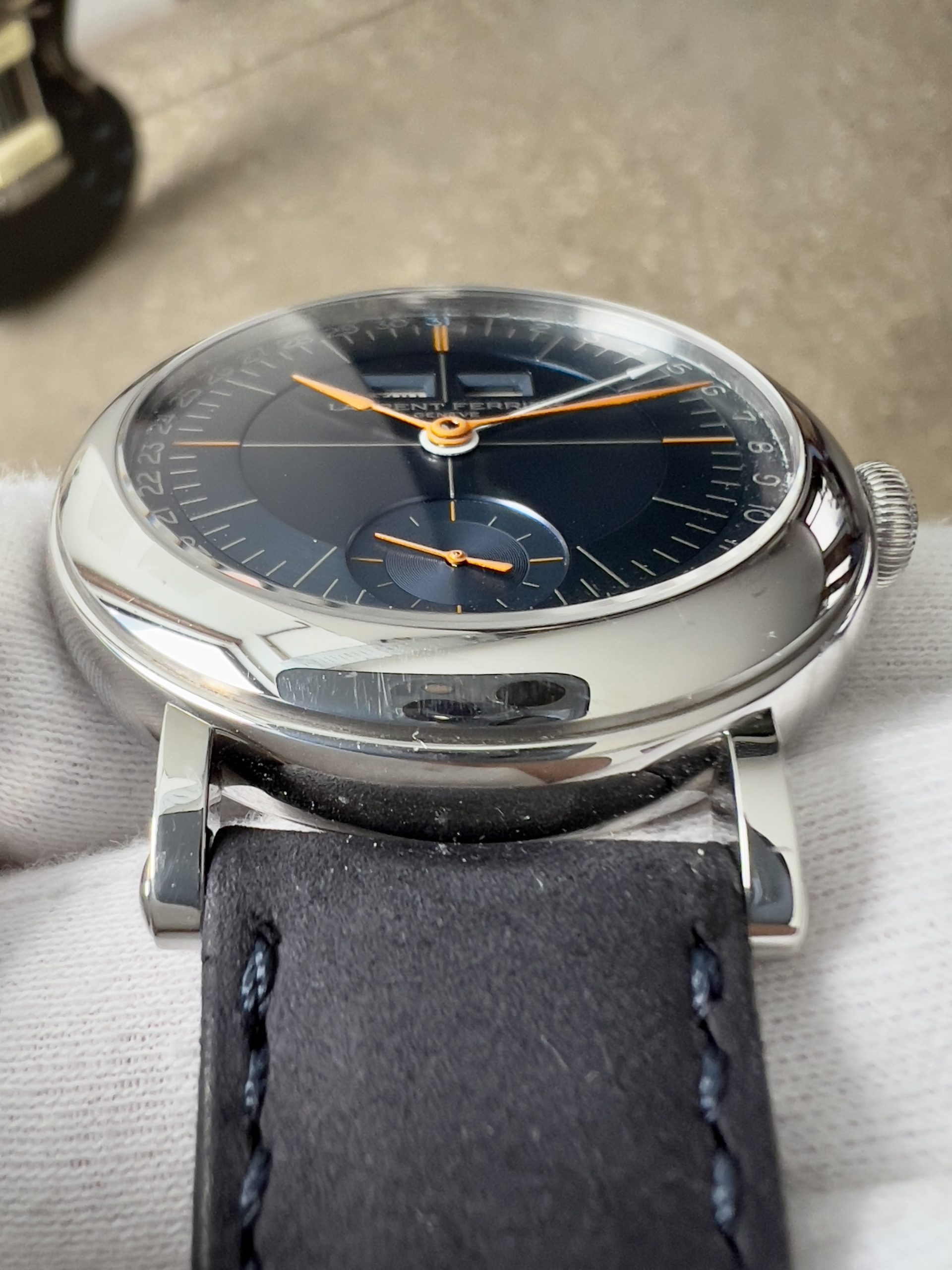 Laurent Ferrier Ecole Annual Calendar Navy Serie Atelier 10 Pieces Full