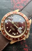 Rolex GMT Master 1675/8 18k Yellow Gold Brown Dial