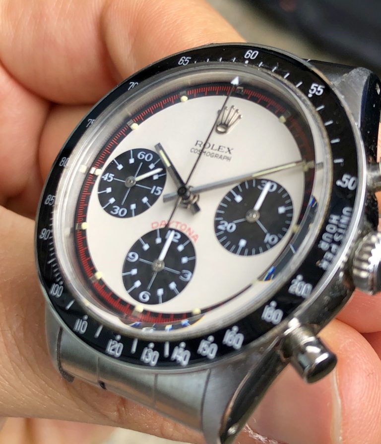 Rolex Daytona 6241 Paul Newman Tricolore Incredible Outer Track Precious Time