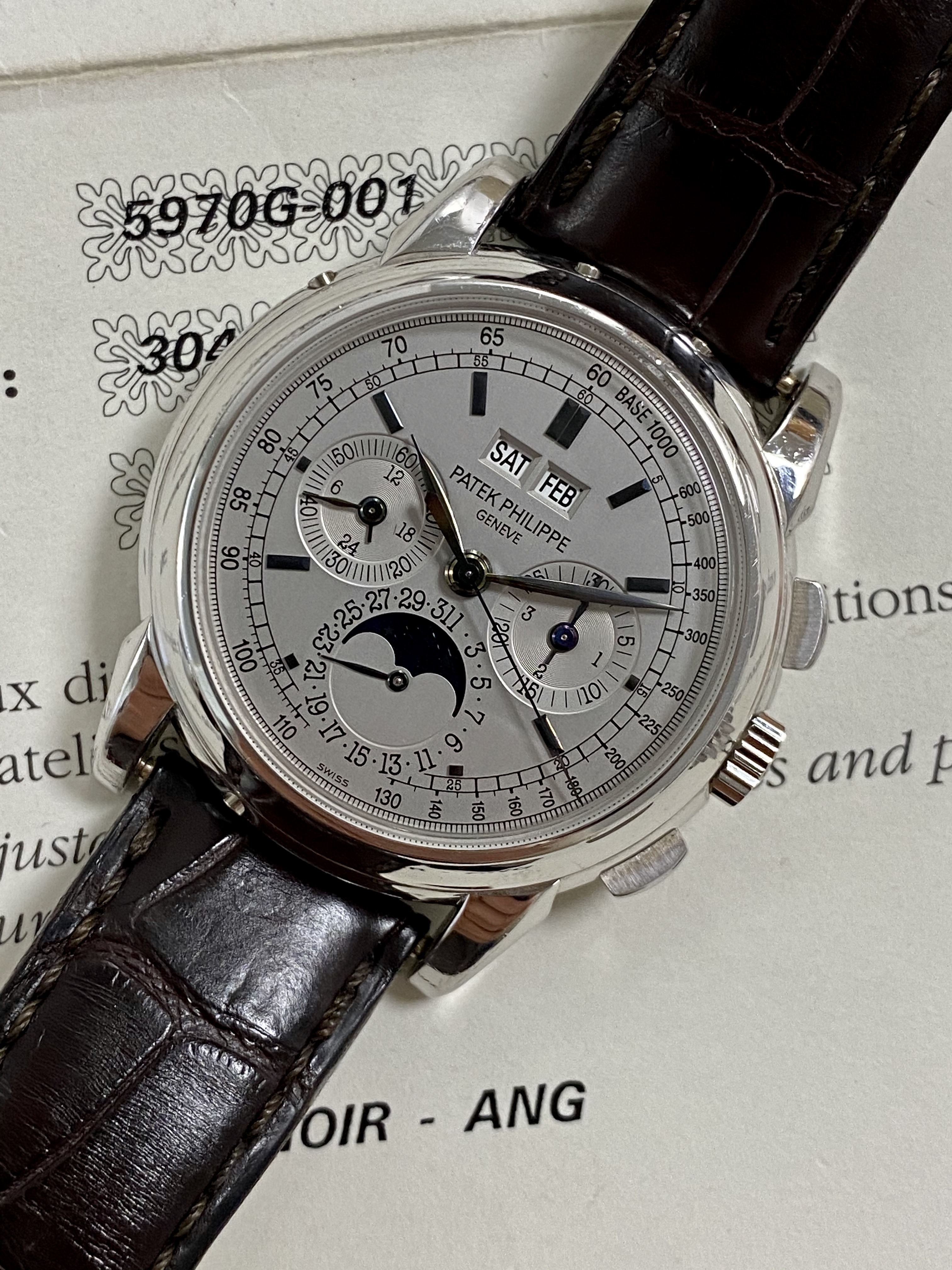 Patek Philippe Perpetual Calendar Chronograph 5970G Full Set Precious 